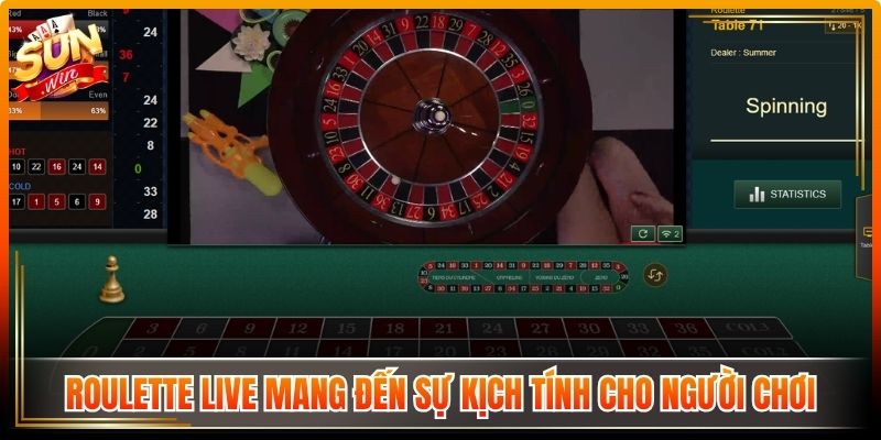 Roulette live mang đến sự kịch tính cho người chơi