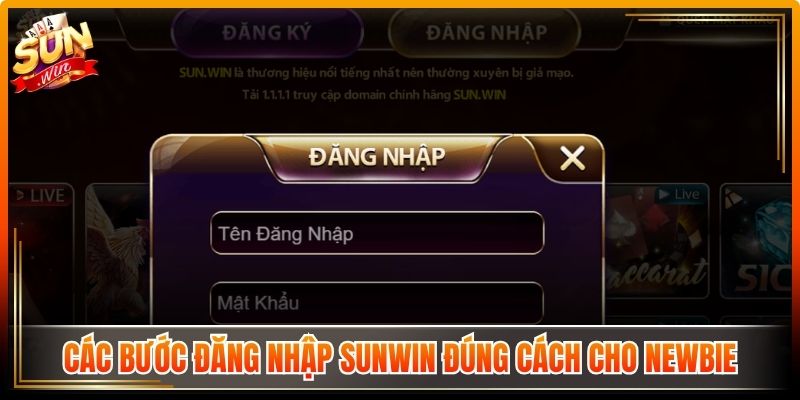 Các bước đăng nhập Sunwin đúng cách cho newbie 
