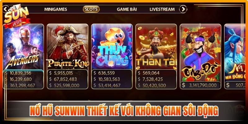 Nổ hũ Sunwin thiết kế với không gian sôi động 